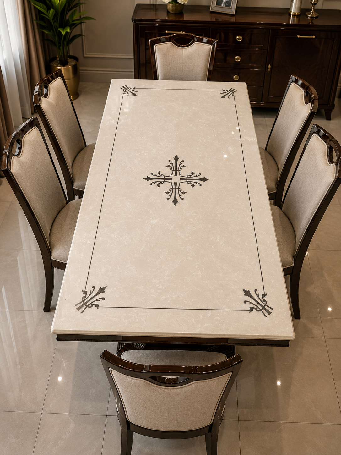 Composite Crème Chair & Table Set