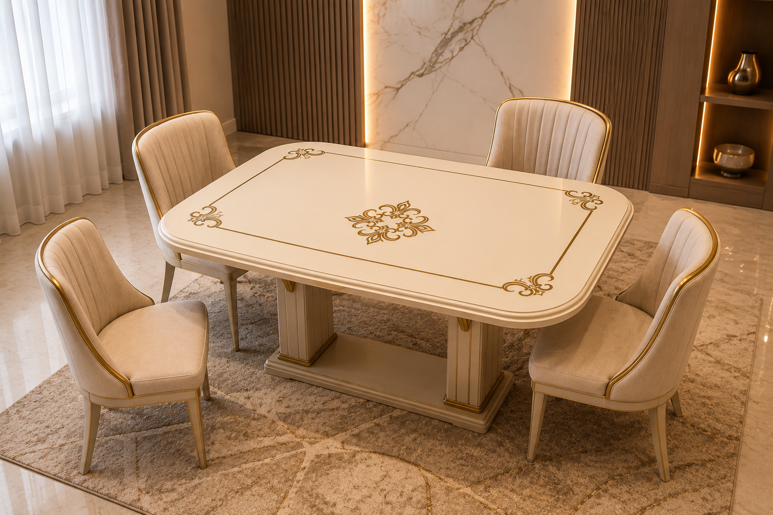 White Composite Design Table — Style 01