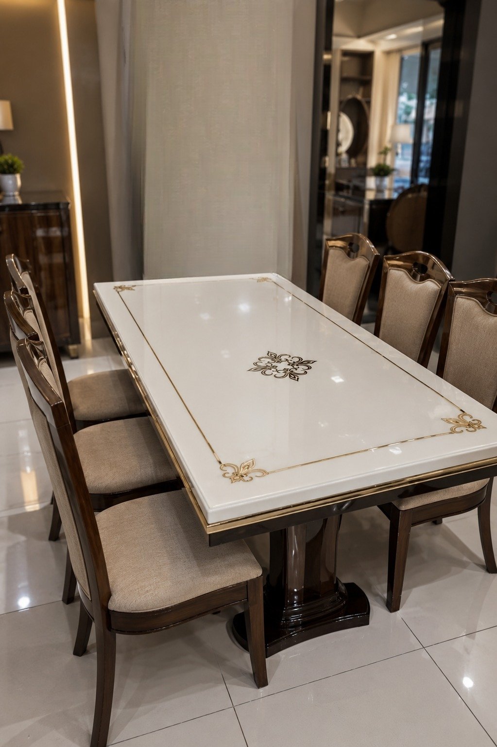 Onyx Crème Chair & Table Set