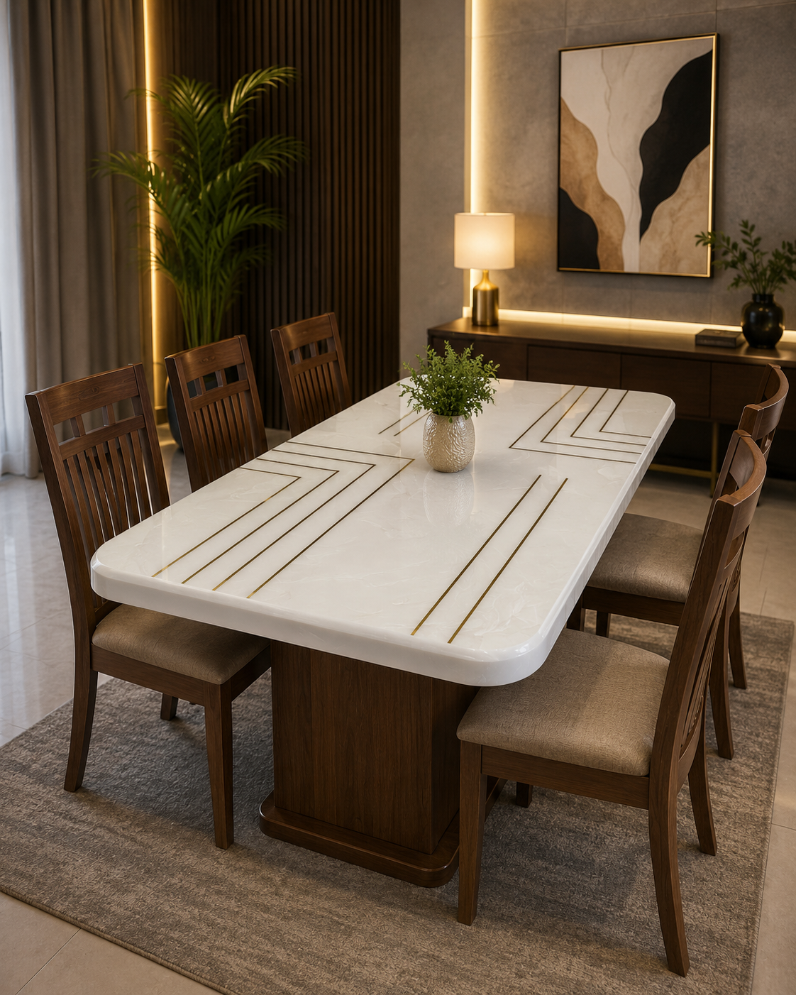 White Onyx Design Table — Style 10