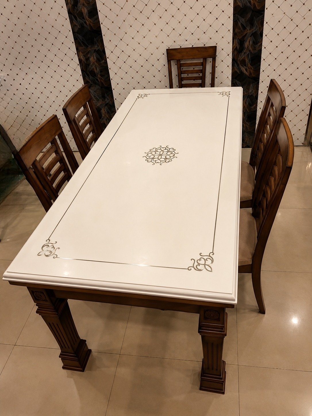 Composite white chair & table set