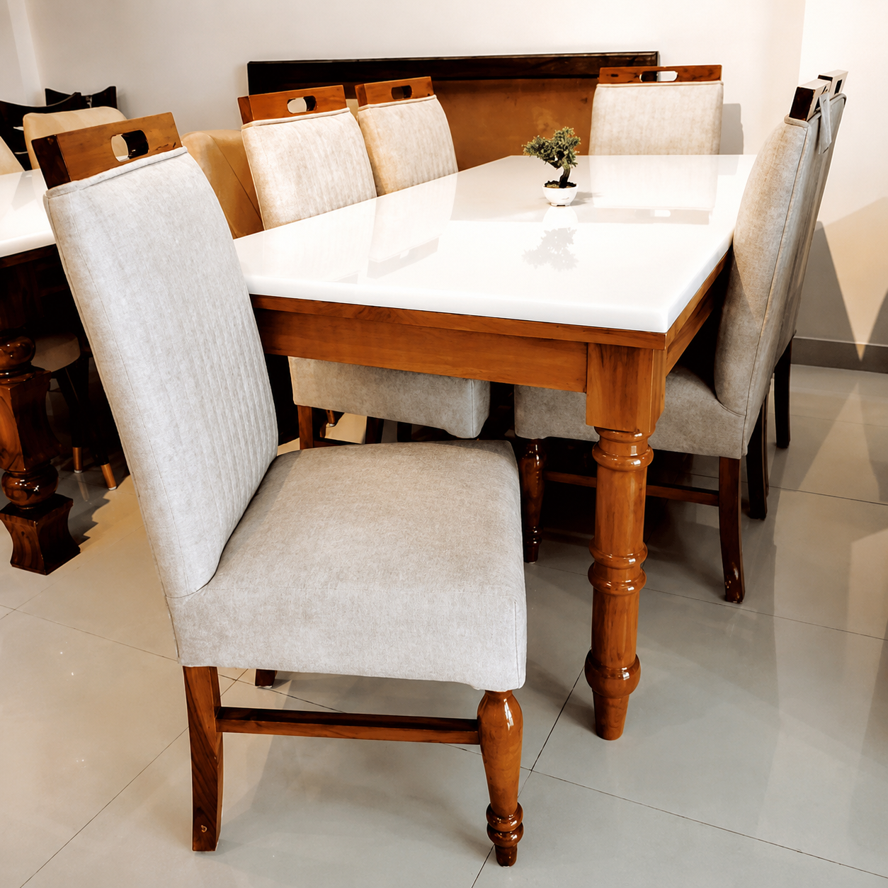 Composite white chair & table set