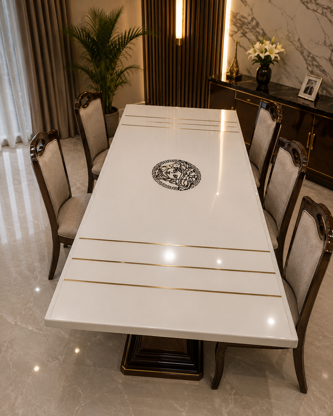 White composite chair & table set